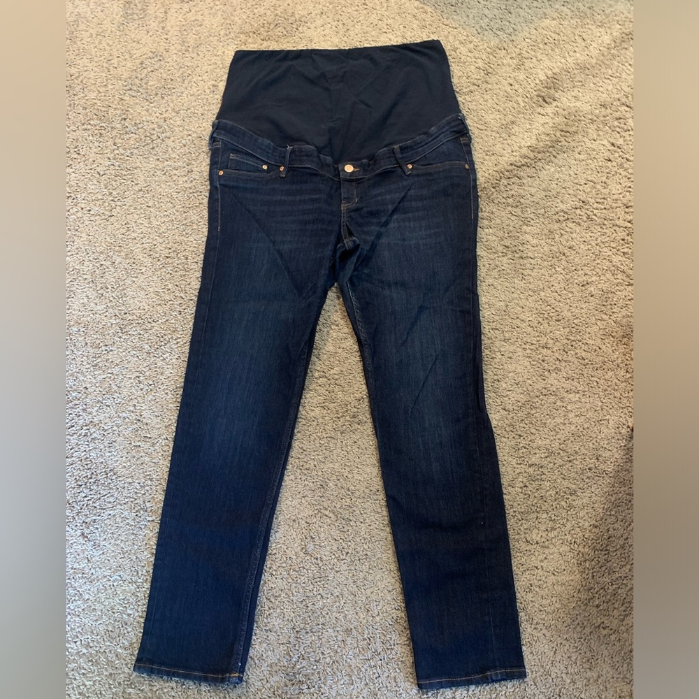 H&M Dark Blue Skinny Jeans Maternity